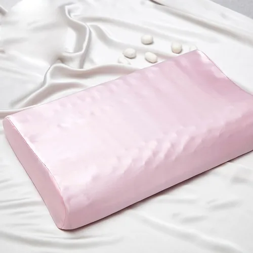 Miniatura 9 de Funda de almohada de seda para almohada de cuello de espuma viscoelástica, funda de almohada de seda de morera pura para almohada cervical de Beige