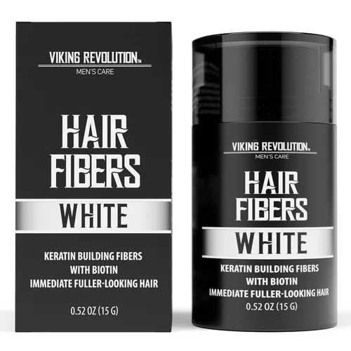 Miniatura 7 de Viking Revolution Fibras de cabello castaño rojizo para hombres adelgazantes, fibra gruesa para cubrir puntos calvos, fibras de construcción