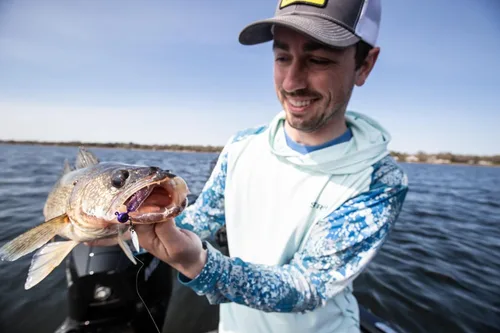 Miniatura 4 de Northland Fishing Tackle Deep-Vee Spin Jig, versátil Walleye Spinning Jig con hoja de sauce Thumper, señuelo multiespecie, cebo de pesca esencial