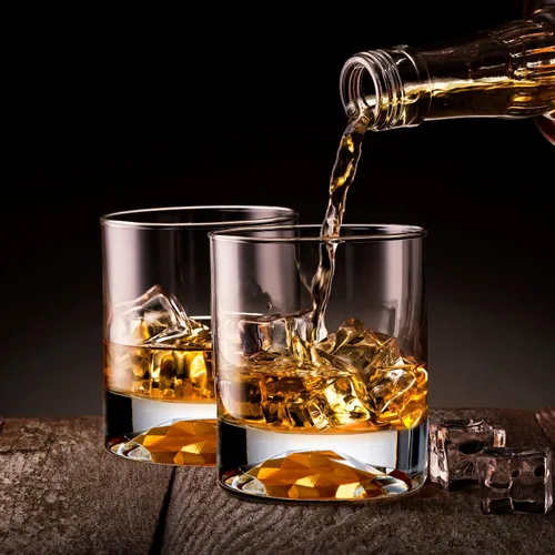 Miniatura 6 de Juego de 4 vasos de whisky, tapón hermético para vino, bourbon, brandy, jugo, agua, juegos de decantadores para hombres, regalos de Navidad