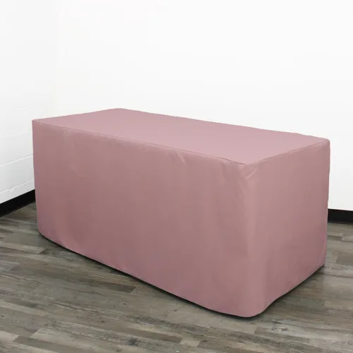 Miniatura 24 de YOUR CHAIR COVERS Mantel ajustable color marrón chocolate – Mantel rectangular de poliéster ajustable de 6 pies, mesa de buffet para interiores