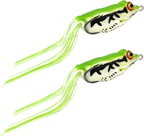 Miniatura 13 de Reaction Tackle Ranas de cuerpo hueco para pesca de lubina, señuelo ultra realista sin malas hierbas para lubina, cabeza de serpiente, lucio y más
