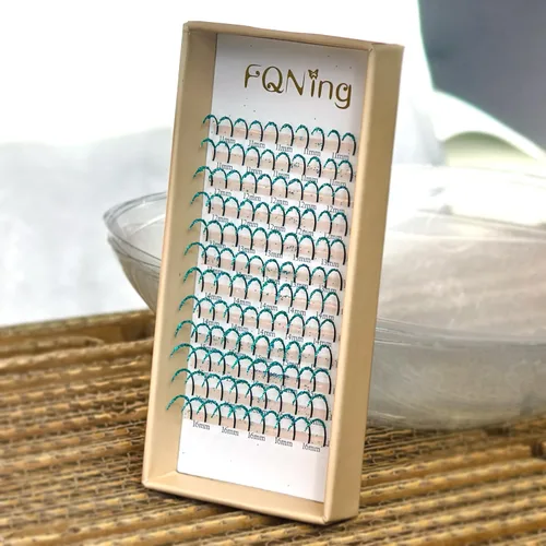 Miniatura 11 de Extensiones de pestañas con purpurina láser, 12 colores de larga duración, brillantes individuales, extensiones de pestañas, suministros Mezcla
