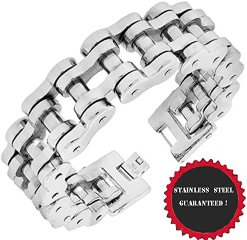 Miniatura 2 de Pulsera de cadena de eslabones de acero inoxidable para hombre, 0.906 in de ancho