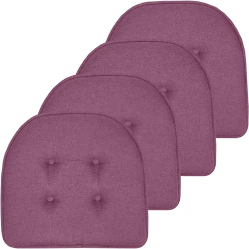 Miniatura 109 de Sweet Home Collection - Cojín de espuma viscoelástica para silla con capitoné, antideslizante, parte trasera de goma, en forma de U, 17 x 16 Piel
