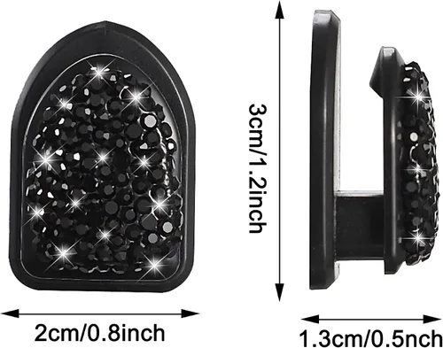 Miniatura 2 de WINKA Ganchos brillantes para automóvil, 4 piezas, accesorios de cristal, lindo gancho para salpicadero, llaves, lentes de sol, gancho