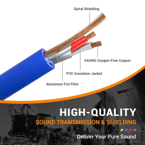 Miniatura 3 de Phenyx Pro PCBL-4IN1-3 - Cable de serpiente XLR de 4 canales, cable de conexión XLR macho a hembra con cobre OFC, cable divisor de 3 pies, cable