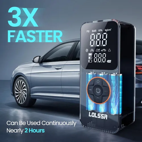 Miniatura 3 de Inflador de neumáticos, compresor de aire portátil, bomba de neumáticos 150PSI eléctrica inalámbrica para automóvil, motocicleta, bicicleta, bola