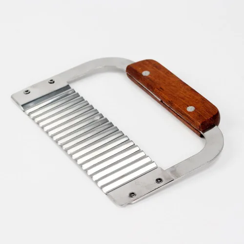 Miniatura 4 de Juego de 2 suministros para hacer jabón, acero inoxidable, ondulado y ajustable, cortador de pan de madera, kit de herramientas de corte NK-9