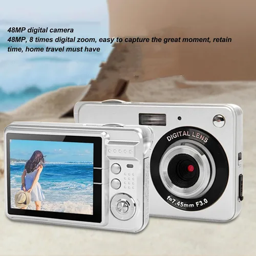 Miniatura 3 de Cámara digital 4K, cámara de vlogging de 48MP con zoom 8X anti vibración, pantalla de 2.7 pulgadas, cámara compacta para fotografía