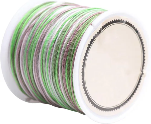 Miniatura 28 de Cordón de nailon para cuentas de 164.0 ft x 0.031 in, hilo de raso satinado de nailon trenzado para manualidades de macramé Mezcla de amarillo 1