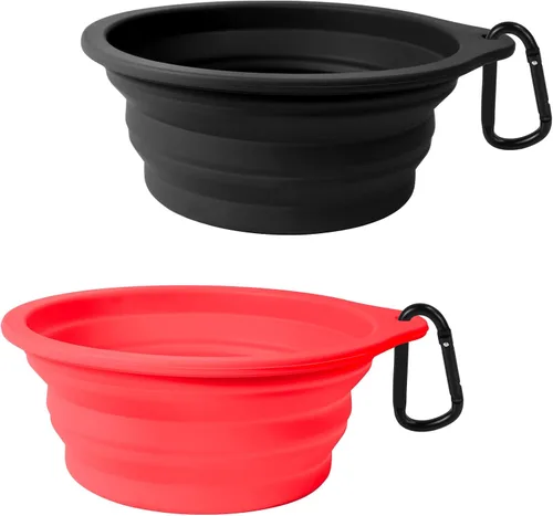 Miniatura 9 de PetBonus - 2 unidades de tazones plegables de silicona para perros, libres de BPA, aptos para lavavajillas, portátiles, plegables, expandibles