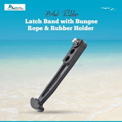 Miniatura 2 de MARINE CITY Boat Strap Boarding Latch Band with Bungee Rope & Rubber Holder, Mounting Holes for Boats, Yachts, RVs & Ladders