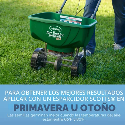 Miniatura 5 de Scotts Turf Builder Grass Seed Kentucky Bluegrass Mix - Grass Seed Plus Fertilizante para césped y mejorador de suelo, crece césped verde denso