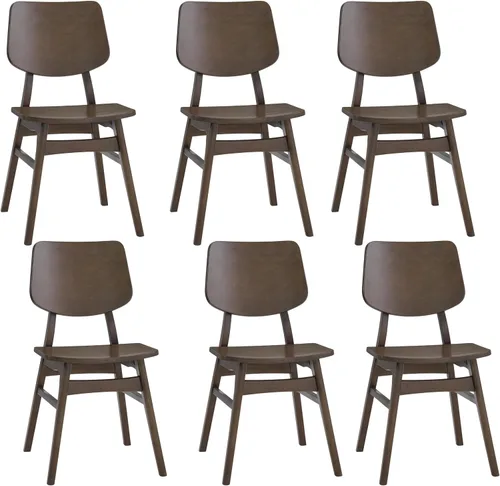 Miniatura 59 de Alaterre Furniture Calais Dining - Juego de 2 sillas de comedor moderno de mediados de siglo, juego de sillas de madera maciza con diseño