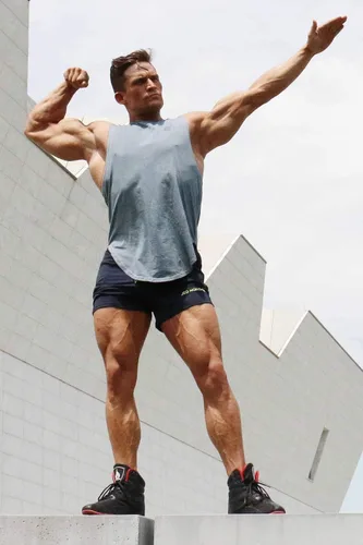 Miniatura 4 de Jed North Pantalones cortos de gimnasio para culturismo con entrepierna de 4 pulgadas para hombre con bolsillos con cremallera, pantalones cortos