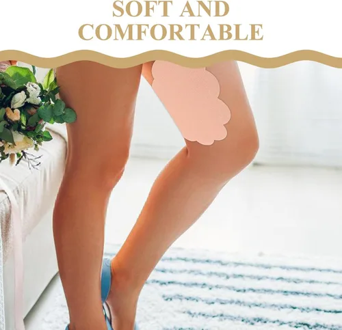 Miniatura 3 de 20pcs Skin Color Elastic Fabric Thigh Inner Anti Chafing Stickers, Sweat-Resistant Leg Anti Friction Pads for Women, Multi-use Invisible Protection