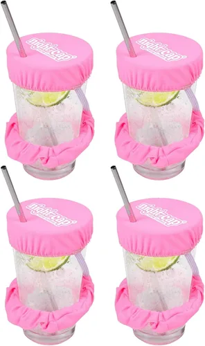 Miniatura 24 de Nightcap Coletero Cubrevasos - El Coletero Reutilizable para Prevención de Adulteración de Bebidas Como se Vio en Shark Tank Negro
