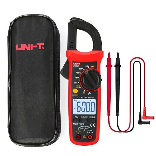 Miniatura 9 de UNI-T Abrazadera digital UT201+, corriente CA True RMS HVAC Volt Amp Ohm medidor abrazadera en multímetro, rango automático 4,000 cuentas NCV AC DC