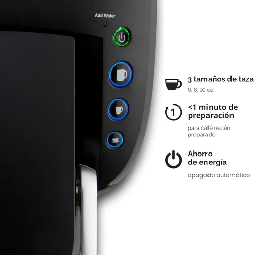 Miniatura 5 de Keurig K-Compact - Cafetera de cápsulas K-Cup de una sola porción, con 3 tamaños de preparación, función Smart Start, depósito extraíble de 36