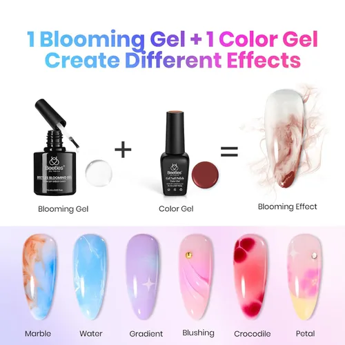 Miniatura 56 de Beetles - Kit de esmalte de uñas de gel con luz UV – 80 piezas de encantamiento de color, kit de uñas de gel de 55 colores con capa base de todo