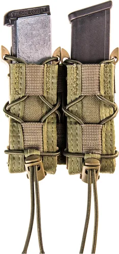 Miniatura 9 de High Speed Gear, bolsa para cargador de pistola doble TACO MOLLE, fabricado en los Estados Unidos. Negro