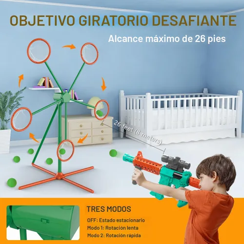Miniatura 2 de Marlrin Juegos de disparos para niños de 5, 6, 7, 8, 9 y 10 años en adelante, juego deportivo y al aire libre con objetivo de disparo en movimiento