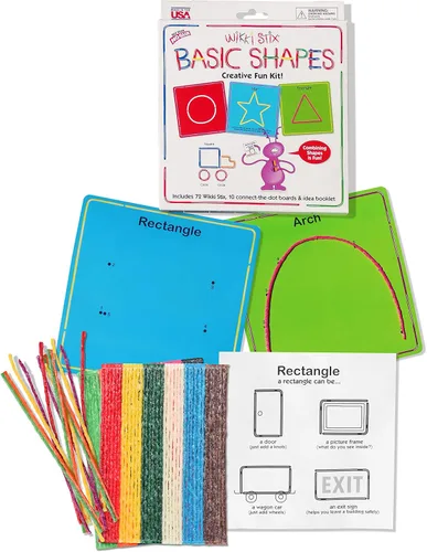 Miniatura 4 de WikkiStix - Trío de aprendizaje temprano, alfabeto, números y formas para un aprendizaje preescolar fácil y divertido, fabricado en los Estados