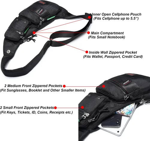 Miniatura 20 de Nicgid Sling Bag - Mochila bandolera para hombre), LYSB01NH075BJ-SPRTSEQIP