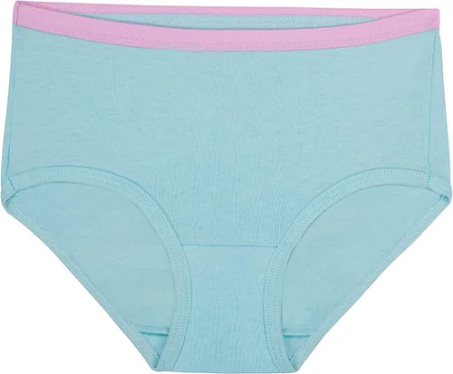 Miniatura 2 de Fruit of the Loom - Paquete múltiple de pantalones interiores de algodón sin etiqueta para niñas