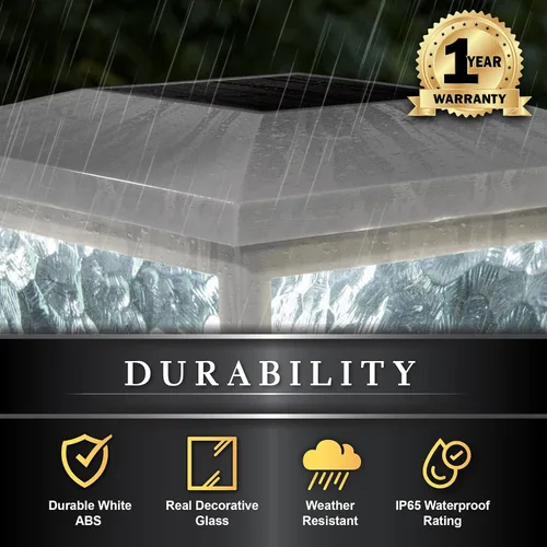 Miniatura 6 de Classy Caps Fairmont - Tapa solar para poste y lámpara de pared, se adapta a postes de cubierta y valla de 3.5 x 3.5 pulgadas, 4 x 4 pulgadas y 5 x
