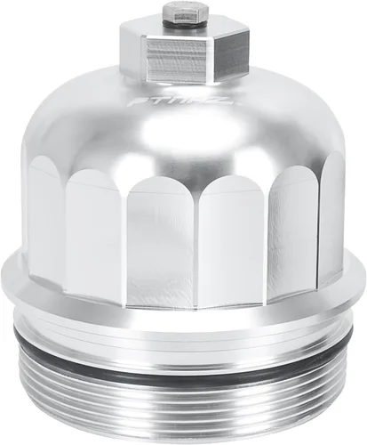 Miniatura 8 de PTNHZ Cubierta de tapa de carcasa de cartucho de filtro de combustible de aluminio 68065612AA Reemplazo para Dodge Ram 2500 3500 4500 5500 6.7L Negro