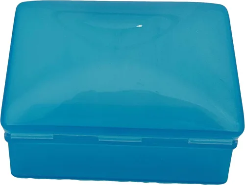 Miniatura 5 de American Comb: Jabonera 1 unidad Aqua - Fabricado en los Estados Unidos - Jabonera con tapa con bisagras y cierre seguro Azul
