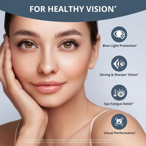 Miniatura 2 de NuBest AREDS 2 Vitaminas para los ojos con polvo de zanahoria beta caroteno, 20 mg de luteína, 4 mg de zeaxantina, arándano, semilla de uva