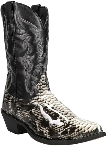 Miniatura 2 de Laredo Monty Croc - Botas de vestir con punta corta para hombre, color negro, Blanco