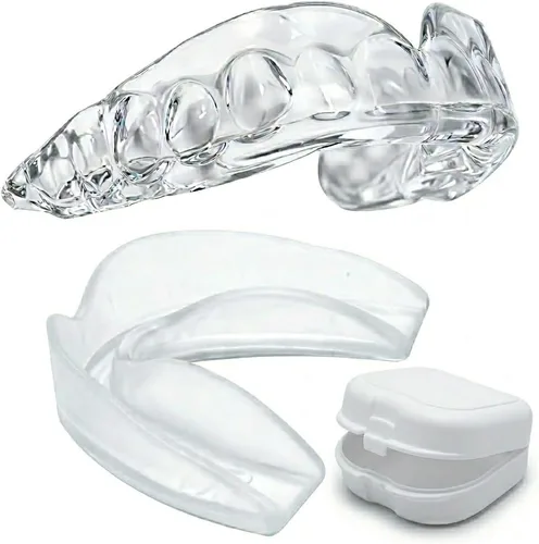 Protectores bucales deportivos profesionales, paquete de 2, sin BPA, color transparente seguro, sin aditivo de color, protectores bucales atléticos