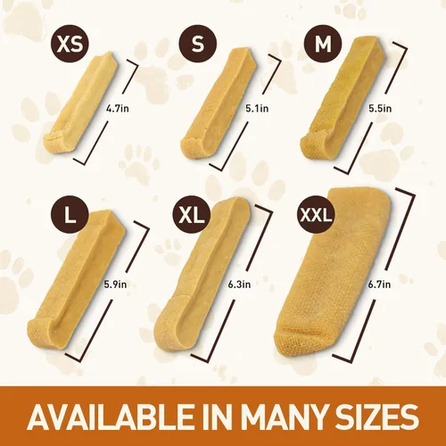 Miniatura 2 de Wildfang® Yak Chews, XS (aproximadamente 1 onza) para perros de menos de 22 libras – Varilla dental para masticar para perros, dureza como el queso