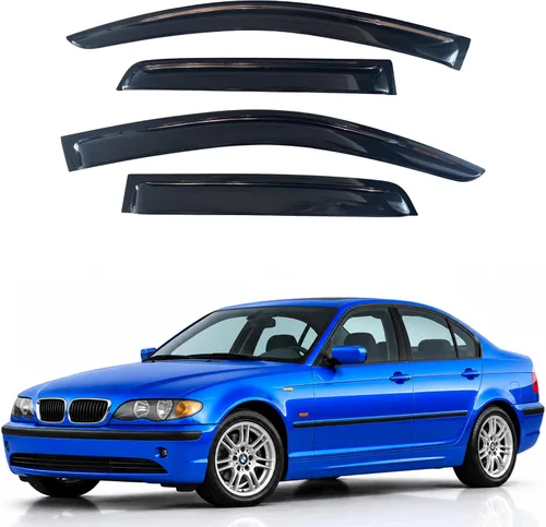 Miniatura 245 de IG - Visera para ventana para Ford Bronco y F150-F350 1980-1996, deflector lateral tipo cinta adhesiva, resistente, contra lluvia y viento