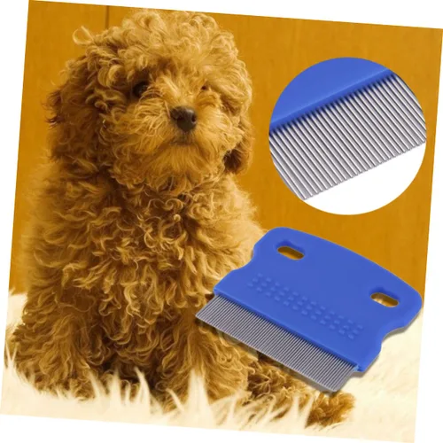Miniatura 5 de KALLORY Peine de aseo para perros, peine para eliminar el pelo de mascotas, peine de masaje para eliminar mate, nudos y enredos (color al azar)