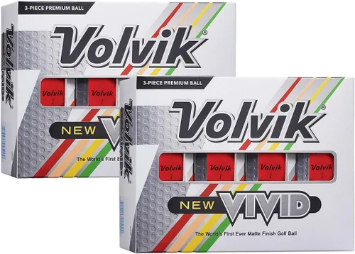Miniatura 8 de Volvik Paquete de 3 pelotas de golf con acabado mate de alta calidad Vivid
