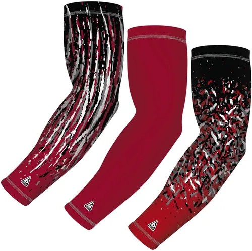 B-Driven Sports Mangas de compresión | Mangas de brazo UV para hombres, mujeres y jóvenes | Protección solar deportiva | 3 unidades Granate