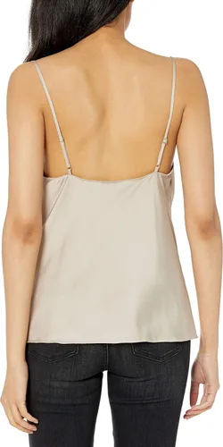Miniatura 2 de The Drop Christy - Camiseta elástica sedosa con cuello de vaca para mujer
