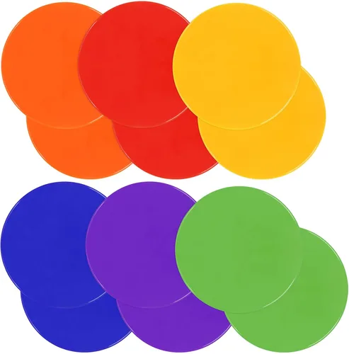 Marcadores de puntos de polietileno para suelo de gimnasio de 9 pulgadas, 10 pulgadas, 12/18/24/36 unidades, conos planos, de goma antideslizante,