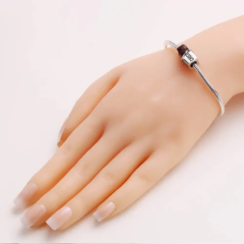 Miniatura 5 de Dijes de chocolate esmaltado marrón de plata de ley 925 con dije de cristal de sandía, colgantes de limón para pulseras Pandora