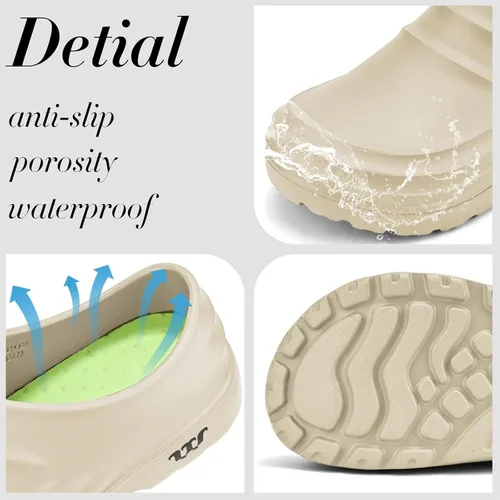 Miniatura 6 de Zapatos de chef para mujeres y hombres, zapatos de trabajo unisex, antideslizantes, ligeros, impermeables, para exteriores, zuecos Armadillo