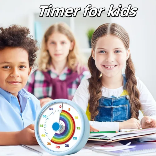 Miniatura 4 de Temporizador visual para niños, temporizador de tiempo de 60 minutos, temporizador para niños, para aula, oficina en casa, temporizador de cuenta