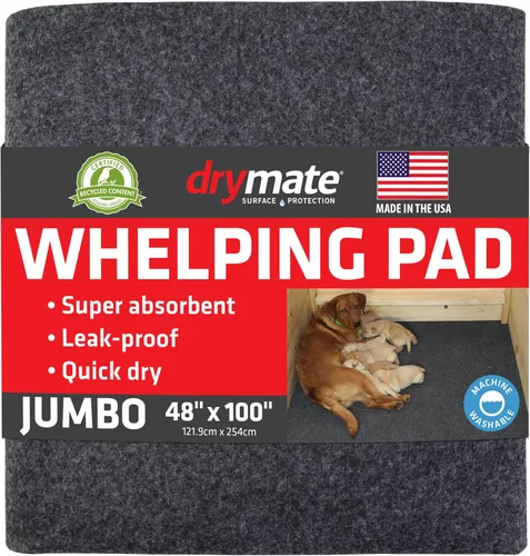 Drymate Tapete Jumbo para Caja de Parto, Lavable a Máquina, Súper Absorbente, Impermeable, Secado Rápido, Antideslizante, Almohadillas Reutilizables