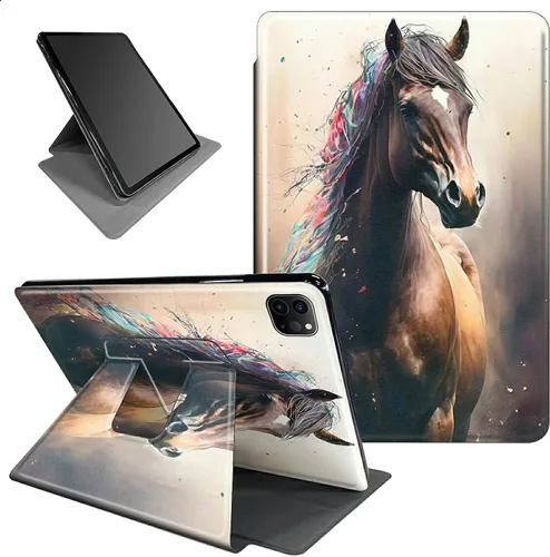Miniatura 135 de Funda para iPad mini 6 para iPad mini 6ª generación 8.3 pulgadas 2021 360 grados giratorio soporte ligero cubierta inteligente protectora