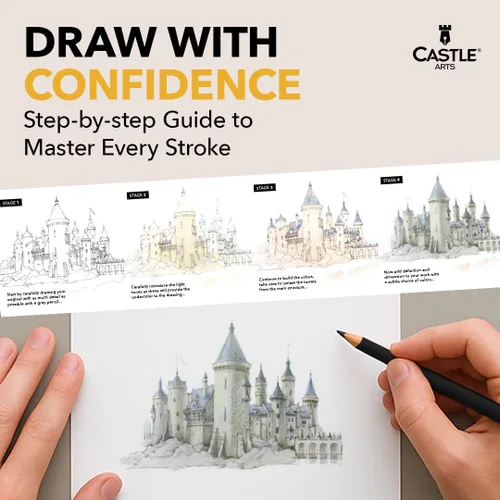 Miniatura 5 de Castle Art Supplies - Juego de lápices de color 120 lápices de color de núcleo suave prémium para adultos Organizados en estuche de presentación