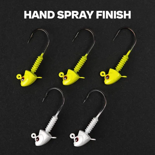 Miniatura 3 de Swimbait Jig Heads con soporte de cono apilado, minnow estilo ojo pesca jighead 3/16 1/4 3/8 1/2 oz (15 piezas)